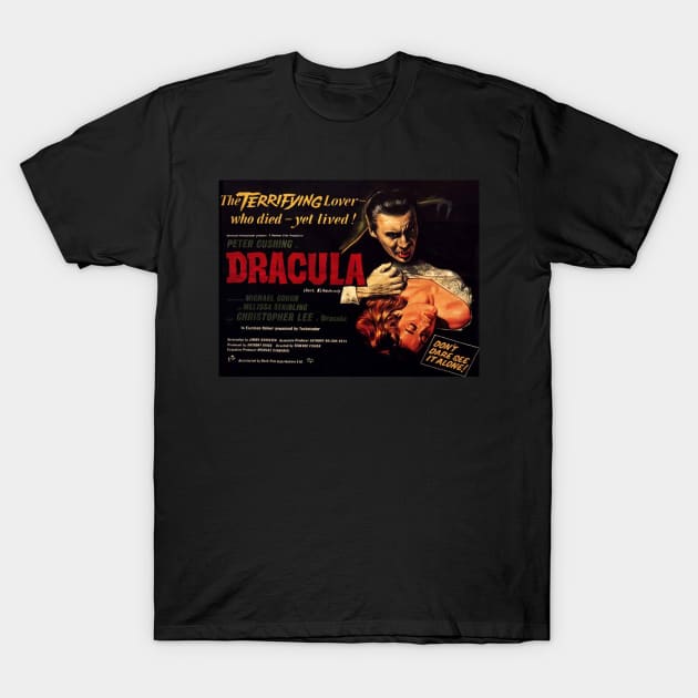 Classic Hammer Horror Movie Poster - Dracula T-Shirt by Starbase79